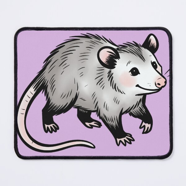Item preview, Happy Virginia Opossum Sticker, Texas Wildlife Art designed and sold by Ink & Kind Studio.