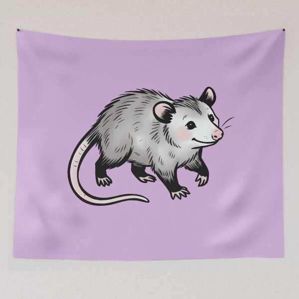 Item preview, Happy Virginia Opossum Sticker, Texas Wildlife Art designed and sold by Ink & Kind Studio.