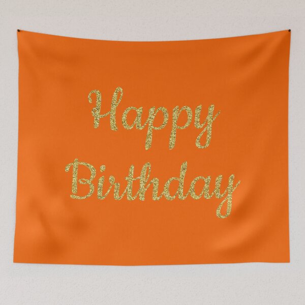 Item preview, Happy birthday orange designed and sold by Ana Gorozpe.