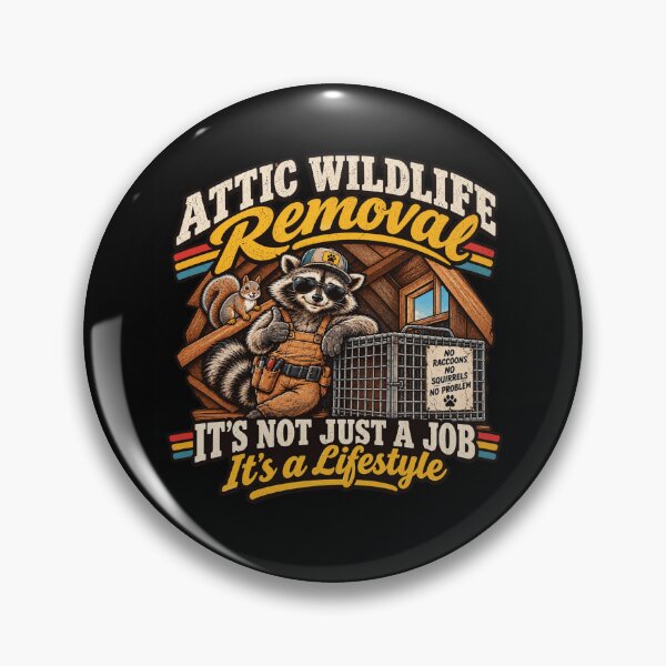 Item preview, Funny Attic Wildlife Removal Technician Raccoon Humor designed and sold by MagicSD Designs.