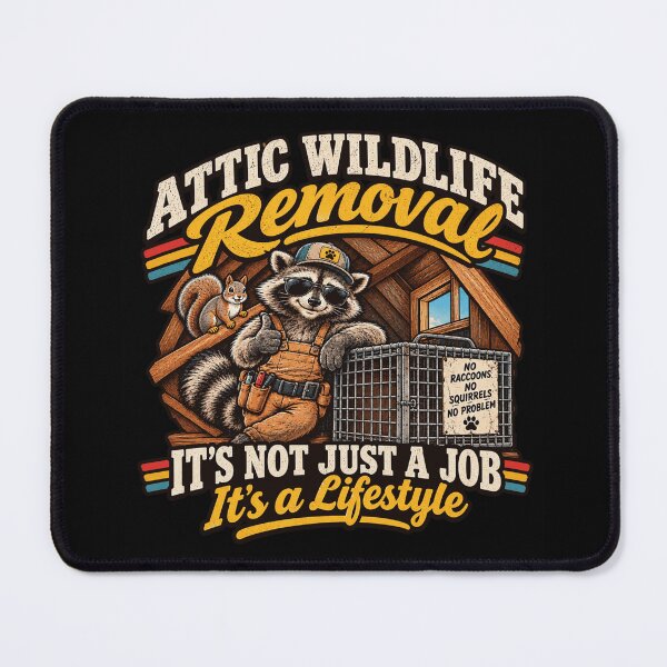 Item preview, Funny Attic Wildlife Removal Technician Raccoon Humor designed and sold by MagicSD Designs.