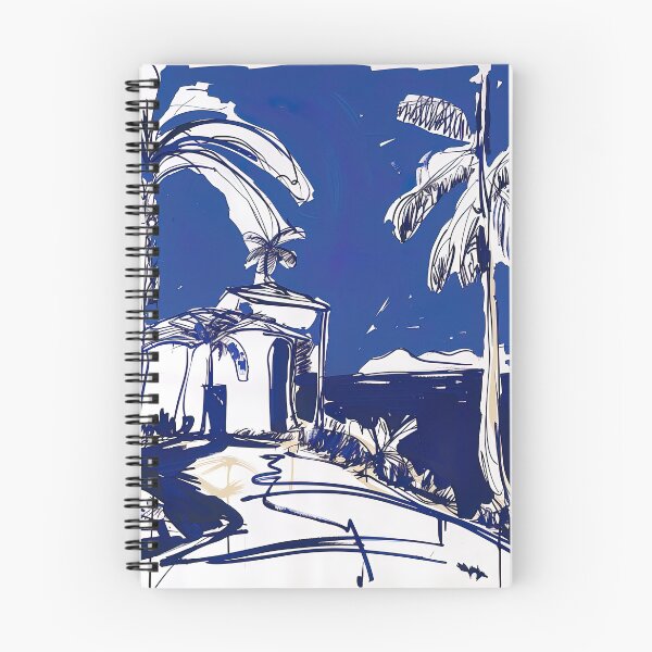 Item preview, Dominica landscape - Blue Abstract Art designed and sold by shadow-bloom.