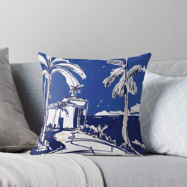 Item preview, Dominica landscape - Blue Abstract Art designed and sold by shadow-bloom.