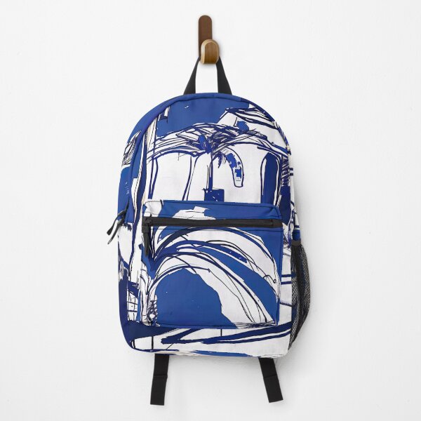 Item preview, Dominica landscape - Blue Abstract Art designed and sold by shadow-bloom.