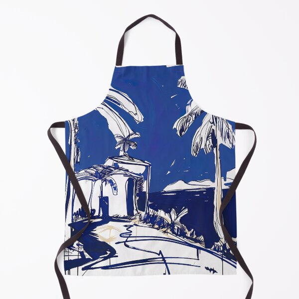 Item preview, Dominica landscape - Blue Abstract Art designed and sold by shadow-bloom.