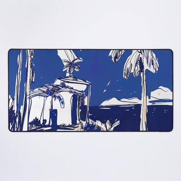 Item preview, Dominica landscape - Blue Abstract Art designed and sold by shadow-bloom.