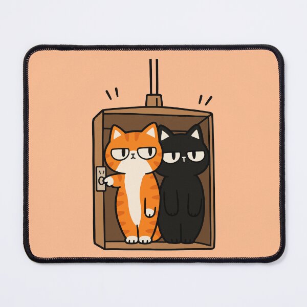 Item preview, Two Cats in a Box Orange Tabby and Black Cat designed and sold by MewMade.