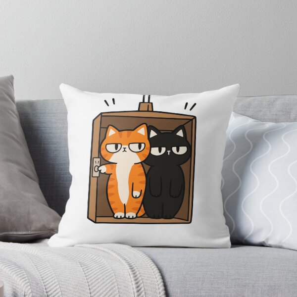Item preview, Two Cats in a Box Orange Tabby and Black Cat designed and sold by MewMade.