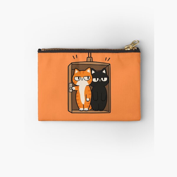 Item preview, Two Cats in a Box Orange Tabby and Black Cat designed and sold by MewMade.