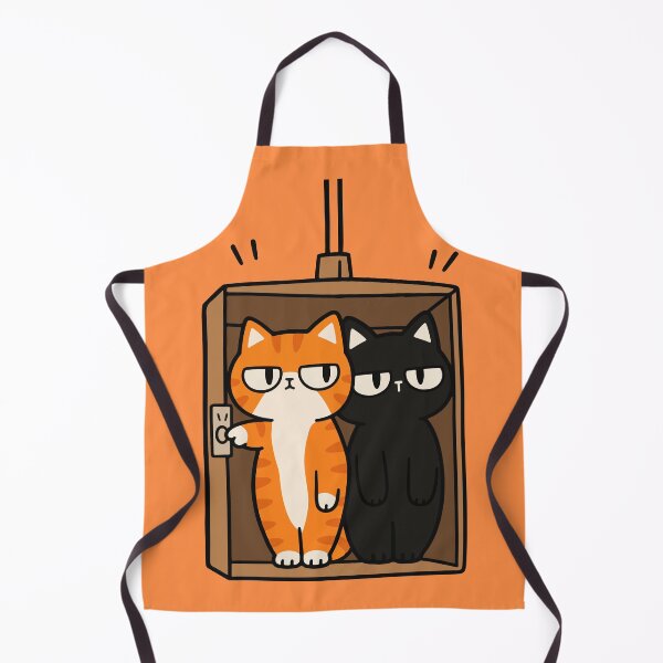 Item preview, Two Cats in a Box Orange Tabby and Black Cat designed and sold by MewMade.