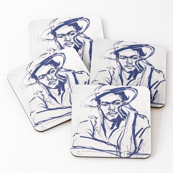 Item preview, Dominican man, portrait - Blue Abstract Art designed and sold by shadow-bloom.