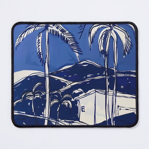 Item preview, Dominican Republic - landscape - Blue Abstract Art designed and sold by shadow-bloom.