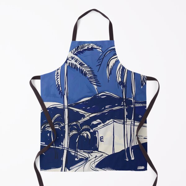 Item preview, Dominican Republic - landscape - Blue Abstract Art designed and sold by shadow-bloom.