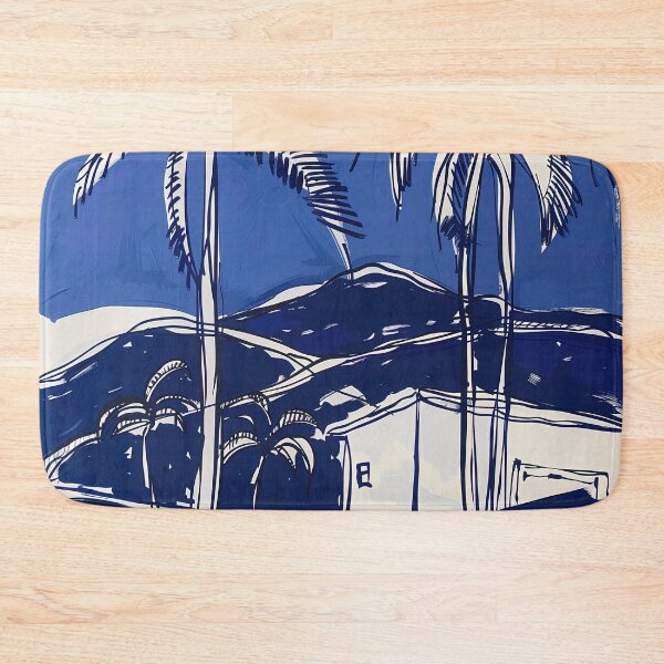 Item preview, Dominican Republic - landscape - Blue Abstract Art designed and sold by shadow-bloom.