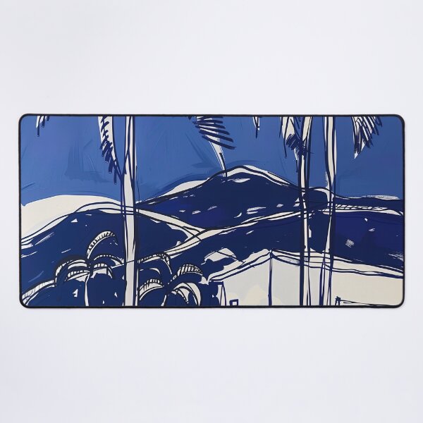 Item preview, Dominican Republic - landscape - Blue Abstract Art designed and sold by shadow-bloom.