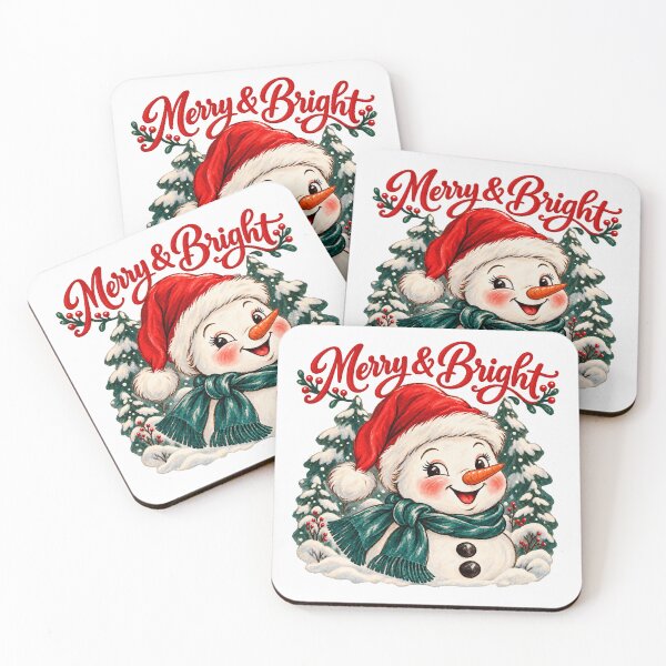 Item preview, Merry and Bright Cute Vintage Snowman Christmas designed and sold by SayMaria.