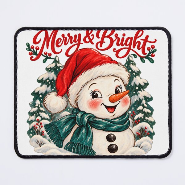 Item preview, Merry and Bright Cute Vintage Snowman Christmas designed and sold by SayMaria.