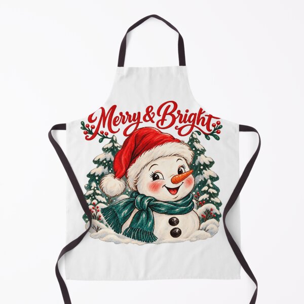 Item preview, Merry and Bright Cute Vintage Snowman Christmas designed and sold by SayMaria.