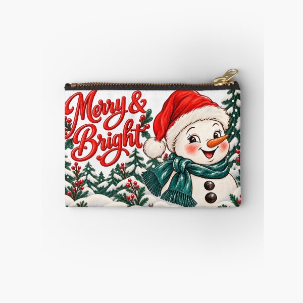 Item preview, Merry and Bright Cute Vintage Snowman Christmas designed and sold by SayMaria.
