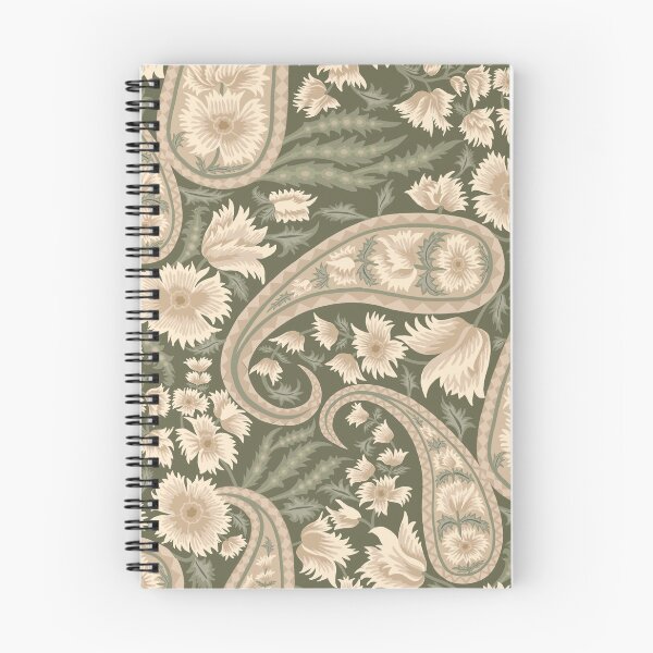 Item preview, Dark Green Floral Paisley Pattern Vintage Botanical Fabric Design Large designed and sold by DropRomance.