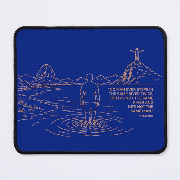 Item preview, Heraclitus in Rio – Philosophical Metallic Streetwear Graphic Description (Descrição): designed and sold by Roseleals.
