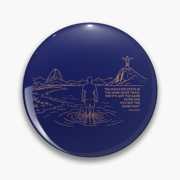 Item preview, Heraclitus in Rio – Philosophical Metallic Streetwear Graphic Description (Descrição): designed and sold by Roseleals.