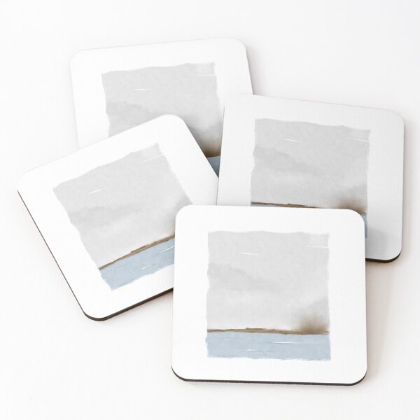Item preview, Blue sea and dried landscape watercolour  designed and sold by moteemade.