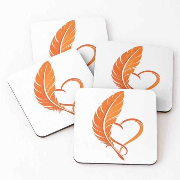 Item preview, Orange Feather and Heart Reconciliation  designed and sold by InspiredCreatives.