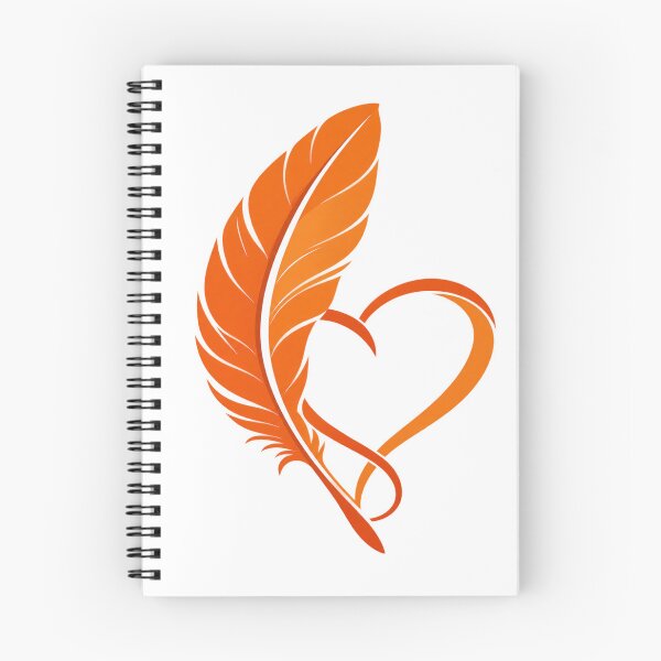 Item preview, Orange Feather and Heart Reconciliation  designed and sold by InspiredCreatives.