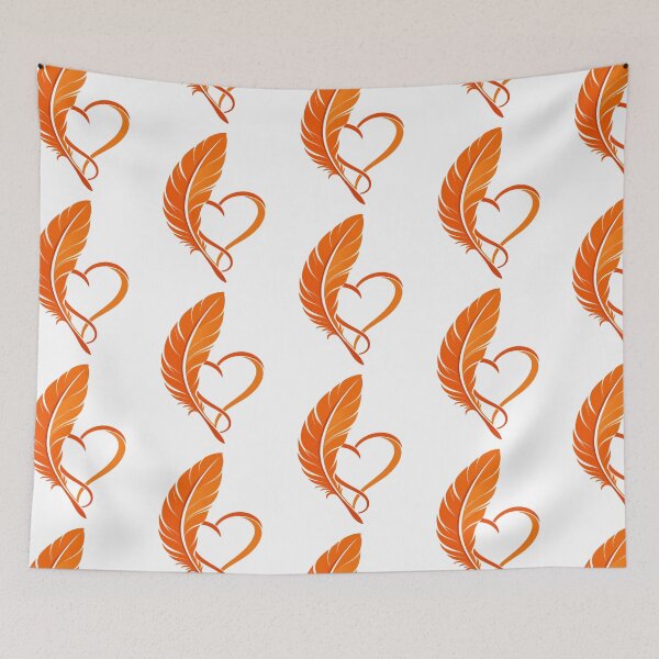 Item preview, Orange Feather and Heart Reconciliation  designed and sold by InspiredCreatives.