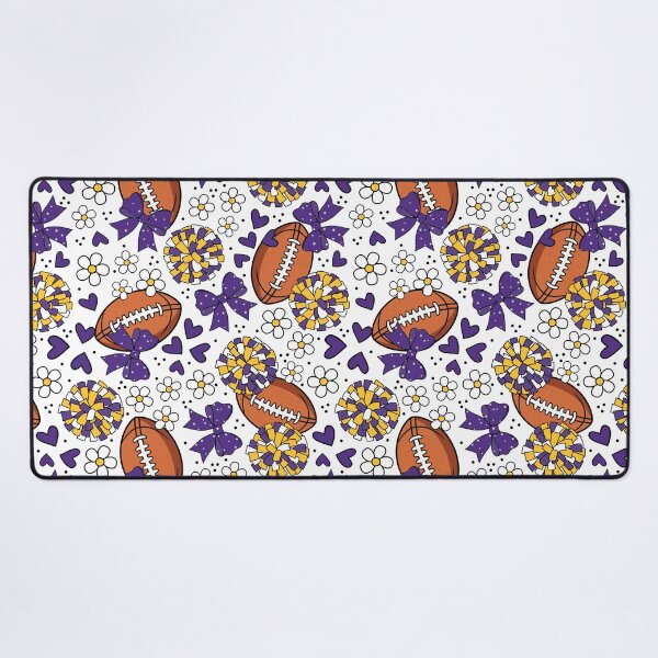 Item preview, Cheer Bows and Footballs Purple and Yellow Gold designed and sold by KrisInStitches.