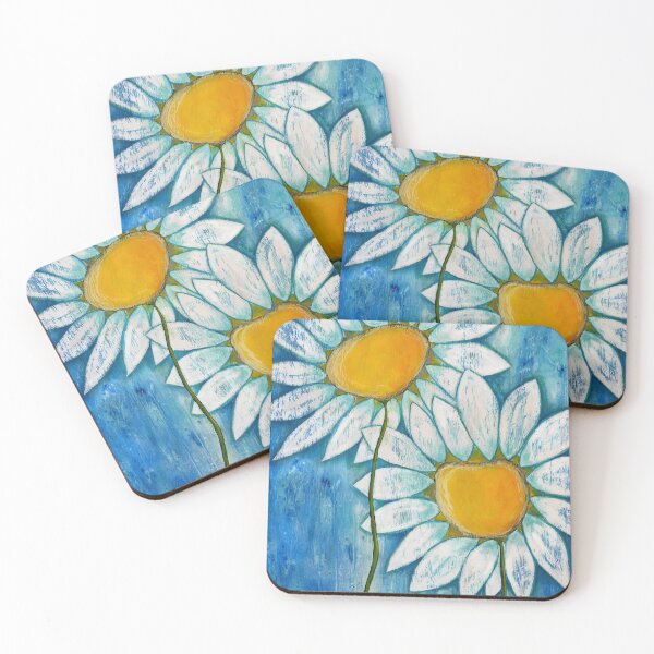 Item preview, Big White Daisies Botanical Floral Daisy Flower Art designed and sold by Sharon Cummings Art.