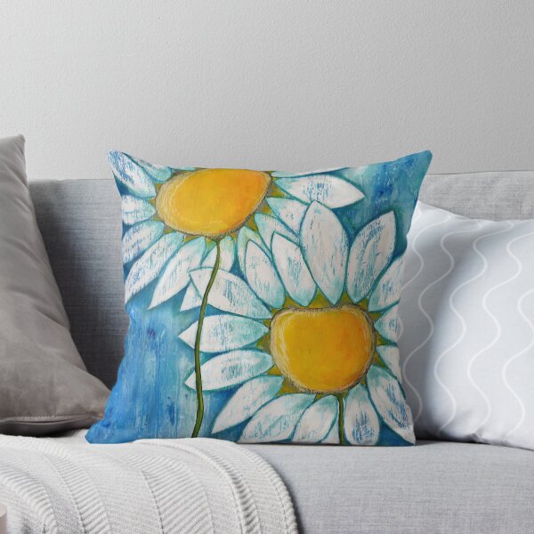 Item preview, Big White Daisies Botanical Floral Daisy Flower Art designed and sold by Sharon Cummings Art.