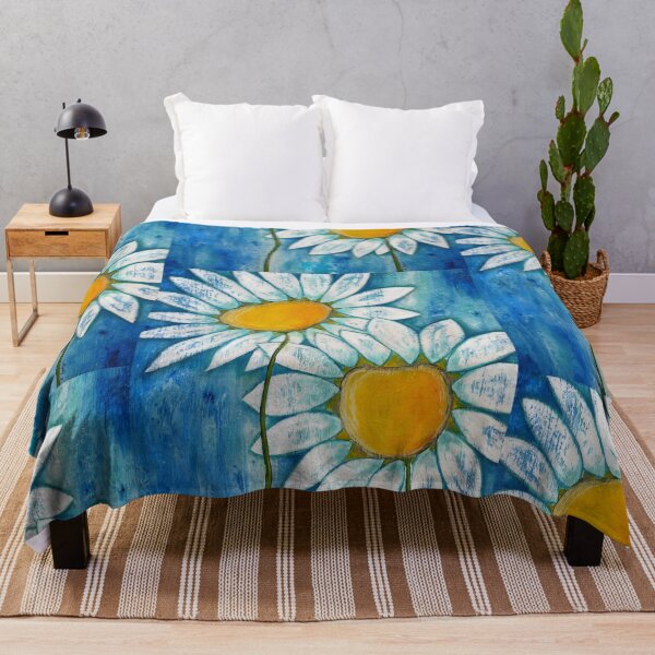 Item preview, Big White Daisies Botanical Floral Daisy Flower Art designed and sold by Sharon Cummings Art.