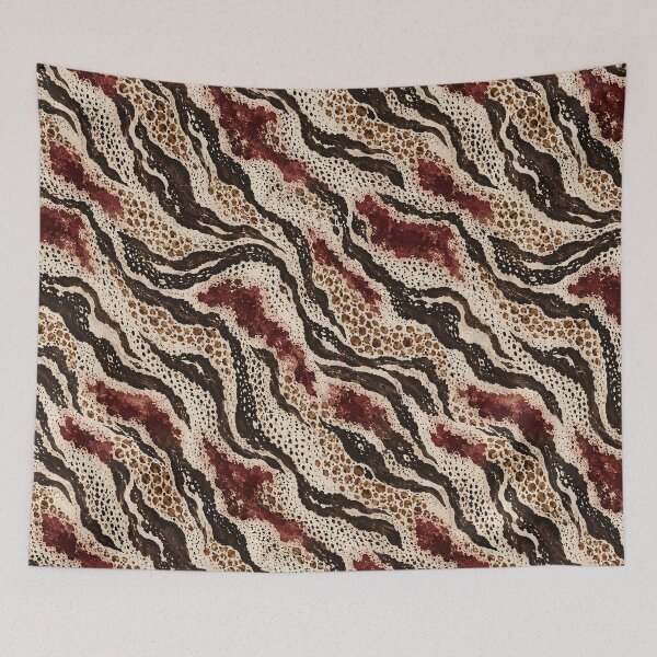 Item preview, Obscure Animal Print, Oxblood Abstract Wild Animal Print Pattern  designed and sold by Luvjesus2.