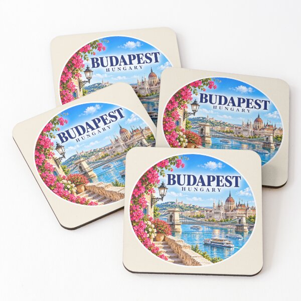 Item preview, Budapest Hungary Summer Danube Travel Art designed and sold by GusiaTreasures.