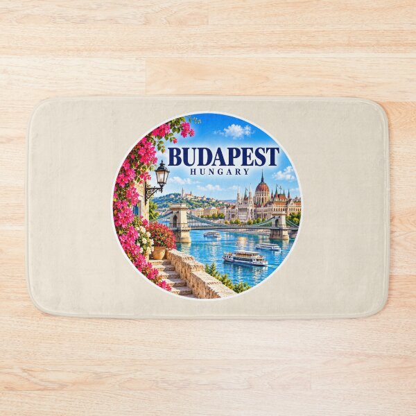 Item preview, Budapest Hungary Summer Danube Travel Art designed and sold by GusiaTreasures.