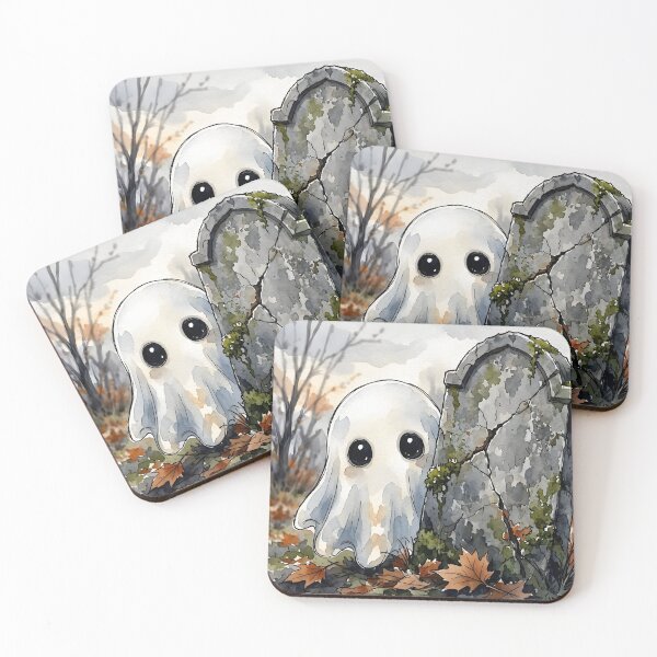 Item preview, Ghost Peeking out from a Tombstone designed and sold by BigSmileWorks.
