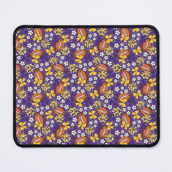 Item preview, Cheer Bows and Footballs Purple and Yellow Gold designed and sold by KrisInStitches.