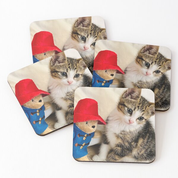 Item preview, Cute Fluffy Tabby Kitten with classic british teddy bear designed and sold by MeliMedO Art.