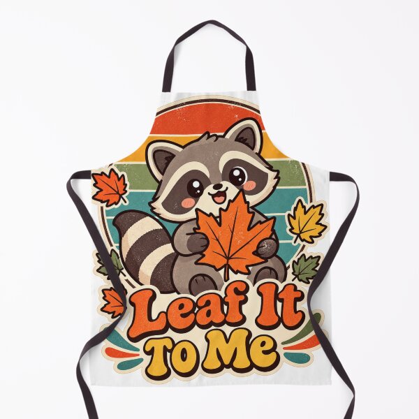 Item preview, Leaf It To Me Cute Retro Fall Raccoon designed and sold by InspiredCreatives.