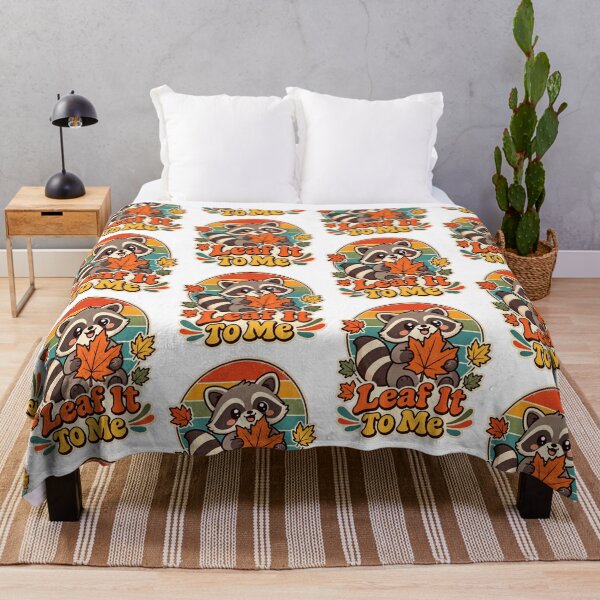 Item preview, Leaf It To Me Cute Retro Fall Raccoon designed and sold by InspiredCreatives.
