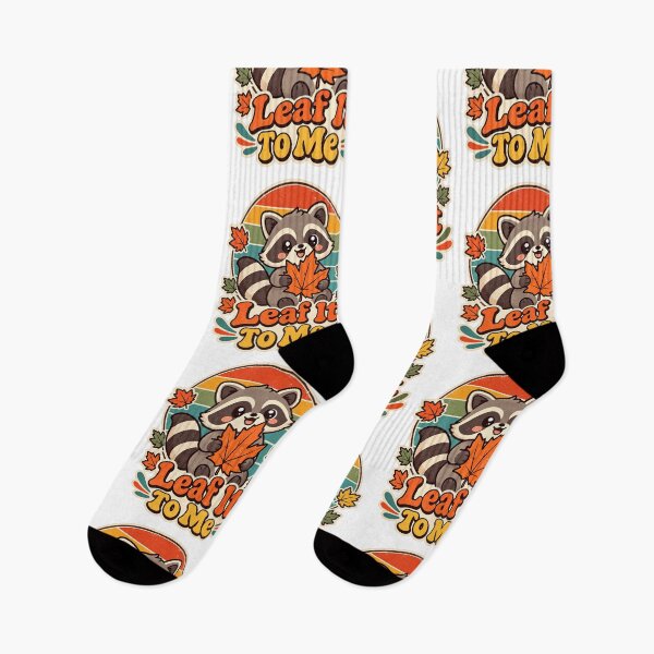 Item preview, Leaf It To Me Cute Retro Fall Raccoon designed and sold by InspiredCreatives.