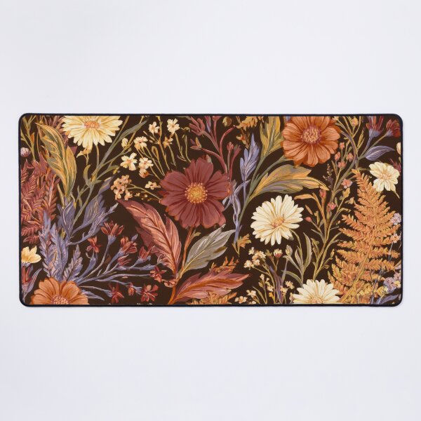 Item preview, Moody Chocolate Vintage Floral Pattern Burgundy Autumn Botanical designed and sold by scicilysimonee.