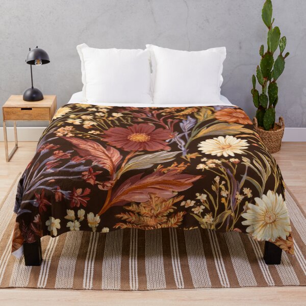 Item preview, Moody Chocolate Vintage Floral Pattern Burgundy Autumn Botanical designed and sold by scicilysimonee.