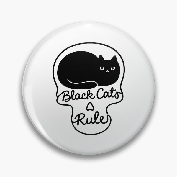 Item preview, Black Cats Rule - Funny Cat in Skull designed and sold by gunaone-design.