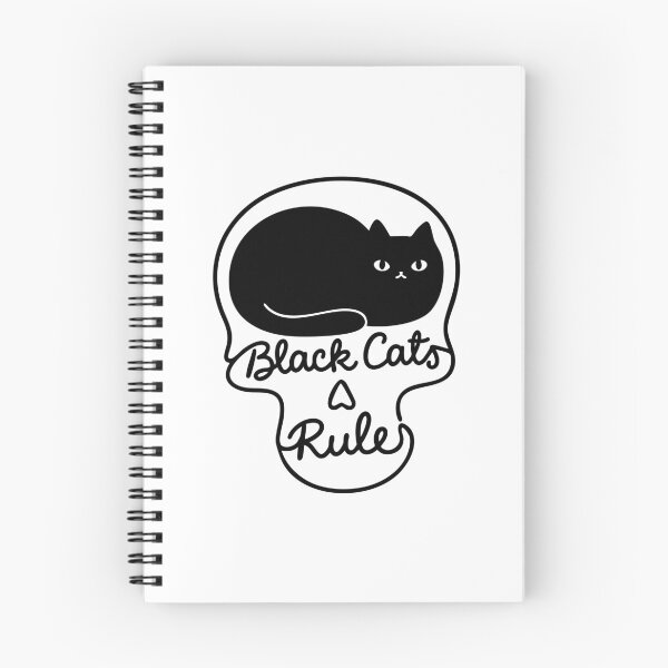 Item preview, Black Cats Rule - Funny Cat in Skull designed and sold by gunaone-design.