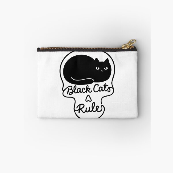 Item preview, Black Cats Rule - Funny Cat in Skull designed and sold by gunaone-design.