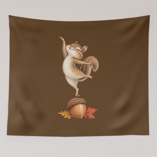 Item preview, Chipmunk Dancing on Acorn 1A designed and sold by CrumbBumStudio.