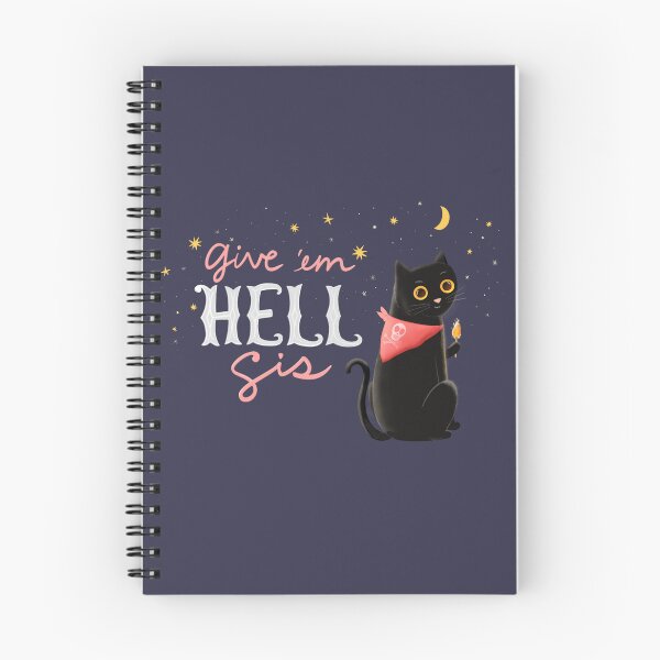 Item preview, Give ’Em Hell Sis – Retro Black Cat Desert Art designed and sold by Anna Fox.
